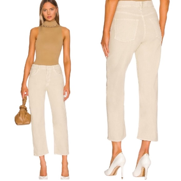 MOTHER Denim - Mother Jeans The Ditcher Crop in Chalk It Up Off White 25